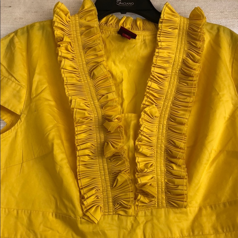 Yellow Ruffle Blouse